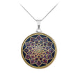 Anhänger Lotus Blume, Silber mit Lapislazuli - PerlineBeads
