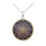 Anhänger Lotus Blume, Silber mit Lapislazuli - PerlineBeads