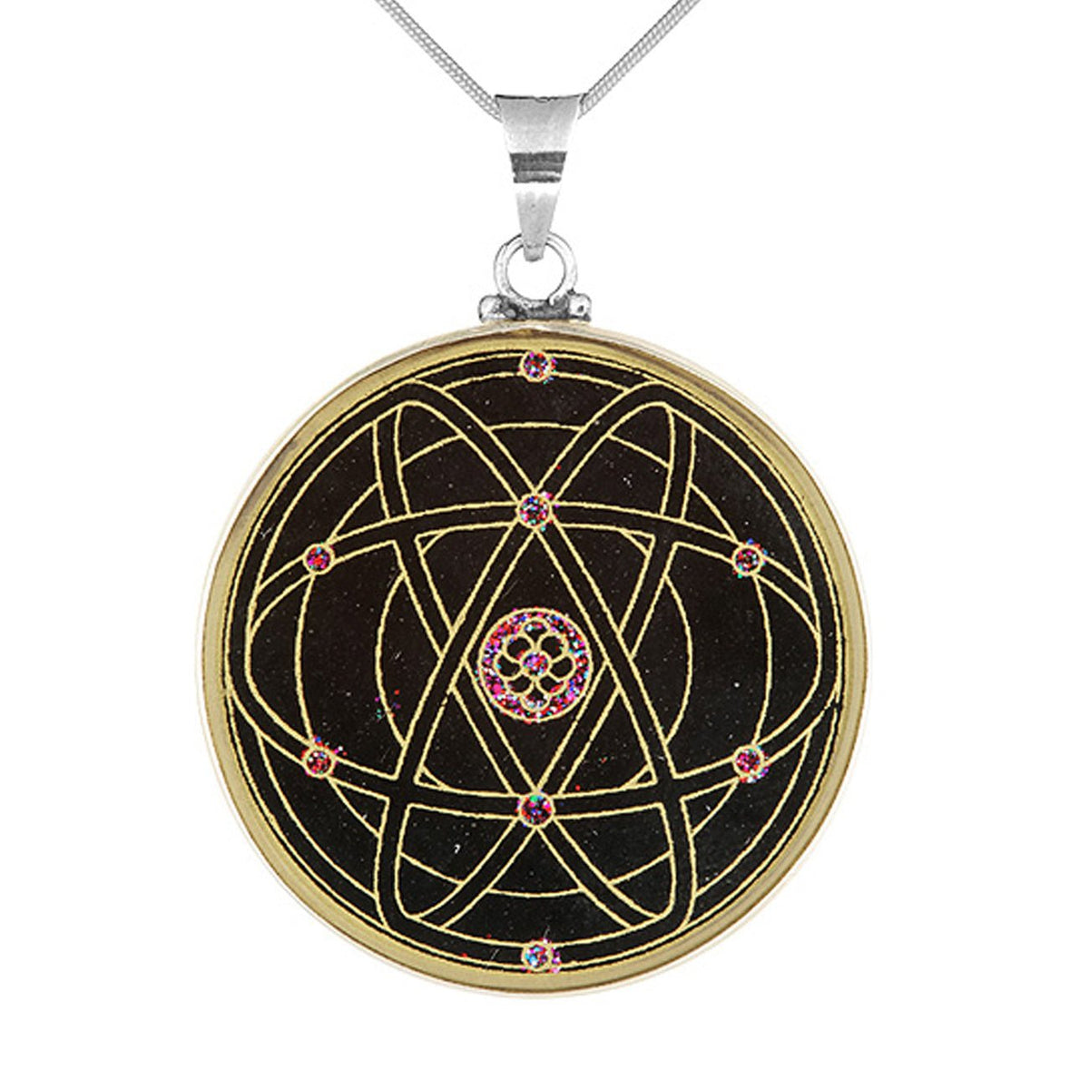 Anhänger Mandala CREATION – Silber-Turmalin - PerlineBeads