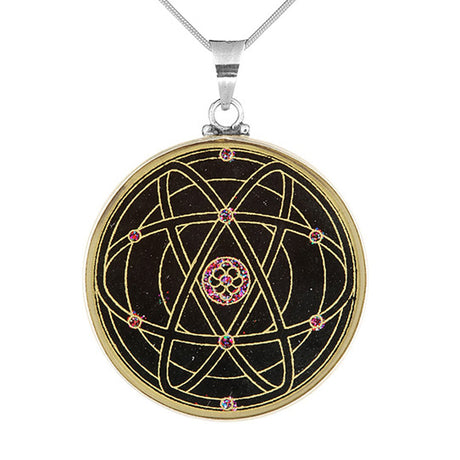 Anhänger Mandala CREATION – Silber-Turmalin - PerlineBeads