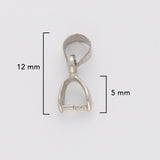 Anhängerschlaufe Messing, 12 mm, Farbe Platin - PerlineBeads