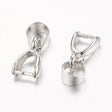 Anhängerschlaufe Messing, 12 mm, Farbe Platin - PerlineBeads