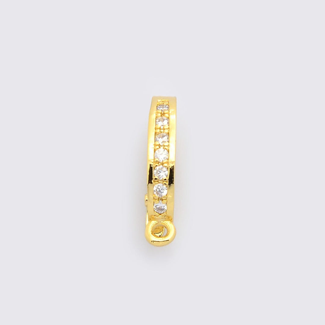 Anhängerschlaufe Snap-on - Micro Pavé Cubic Zirconia - gold - PerlineBeads