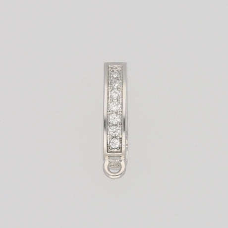 Anhängerschlaufe Snap-on - Micro Pavé Cubic Zirconia - platin - PerlineBeads