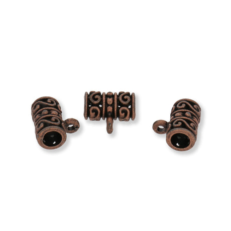 Anhängerschlaufe tibetischen Stil - Rotkupfer - PerlineBeads