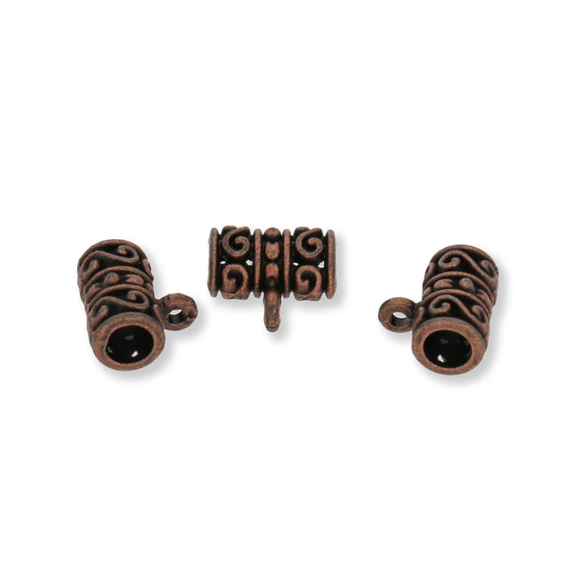 Anhängerschlaufe tibetischen Stil - Rotkupfer - PerlineBeads