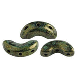 Arcos® Par Puca® - Metallic Mat Green Spotted - PerlineBeads