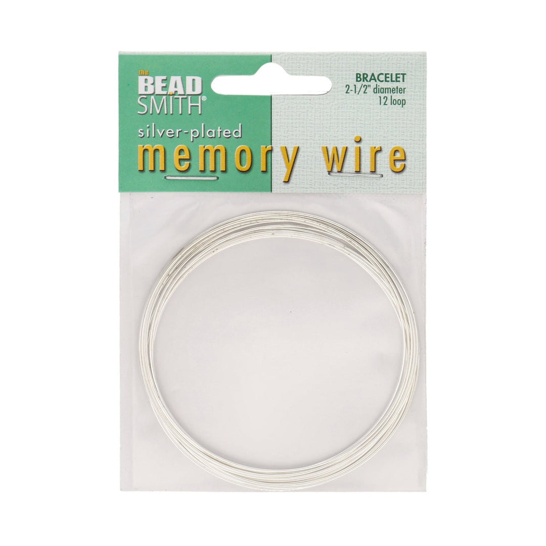 Armband – Memory Wire - 63,5 mm – Silber (12 Umdrehungen) - PerlineBeads