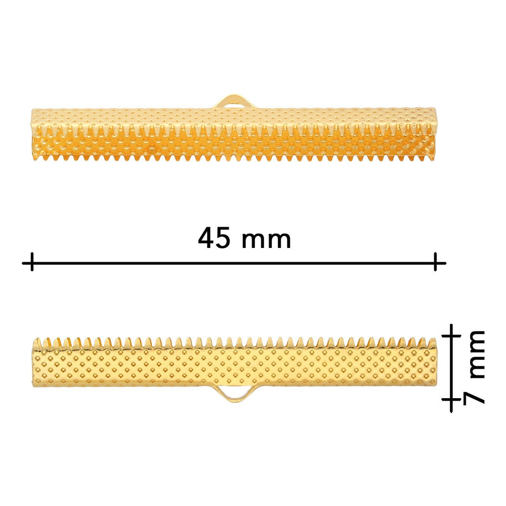 Bandklemme 45 mm, Farbe Gold - PerlineBeads