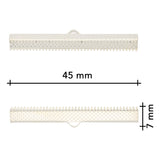 Bandklemme 45 mm, Farbe Silber - PerlineBeads