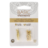 Basic Elements™ - Rohr Quetschperlen und Kaschierperlen - gold - PerlineBeads