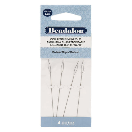 Beadalon Collapsible Eye Needles – Medium - PerlineBeads