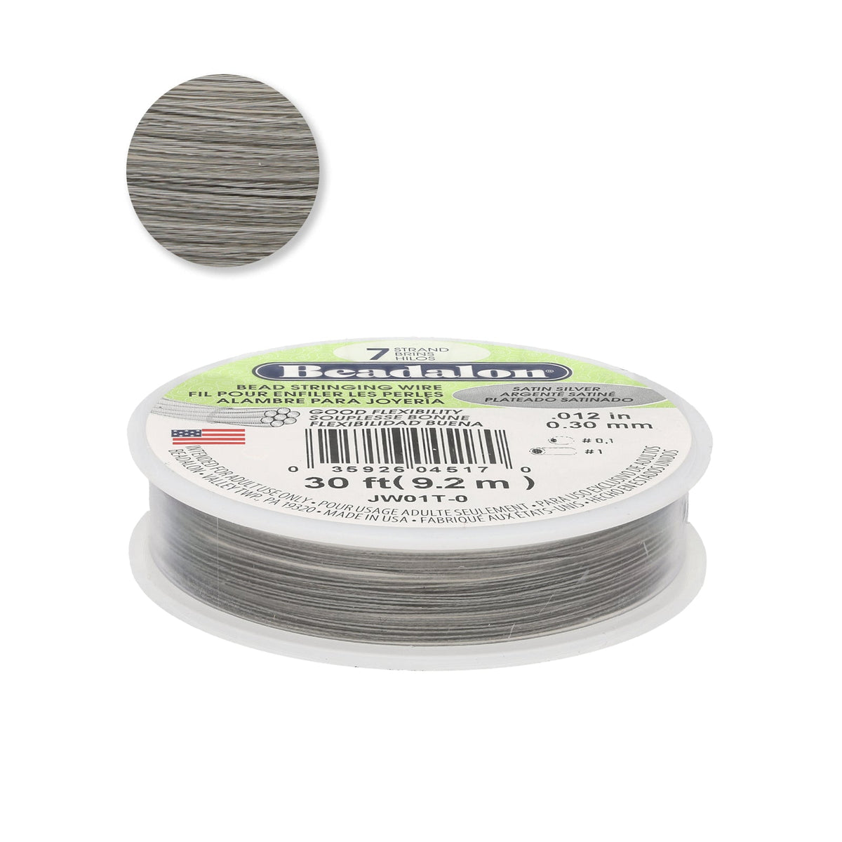 Beadalon Schmuckdraht 7 Fäden (0.30 mm) - Bright - PerlineBeads