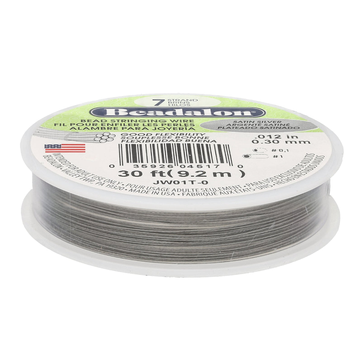 Beadalon Schmuckdraht 7 Fäden (0.30 mm) - Bright - PerlineBeads