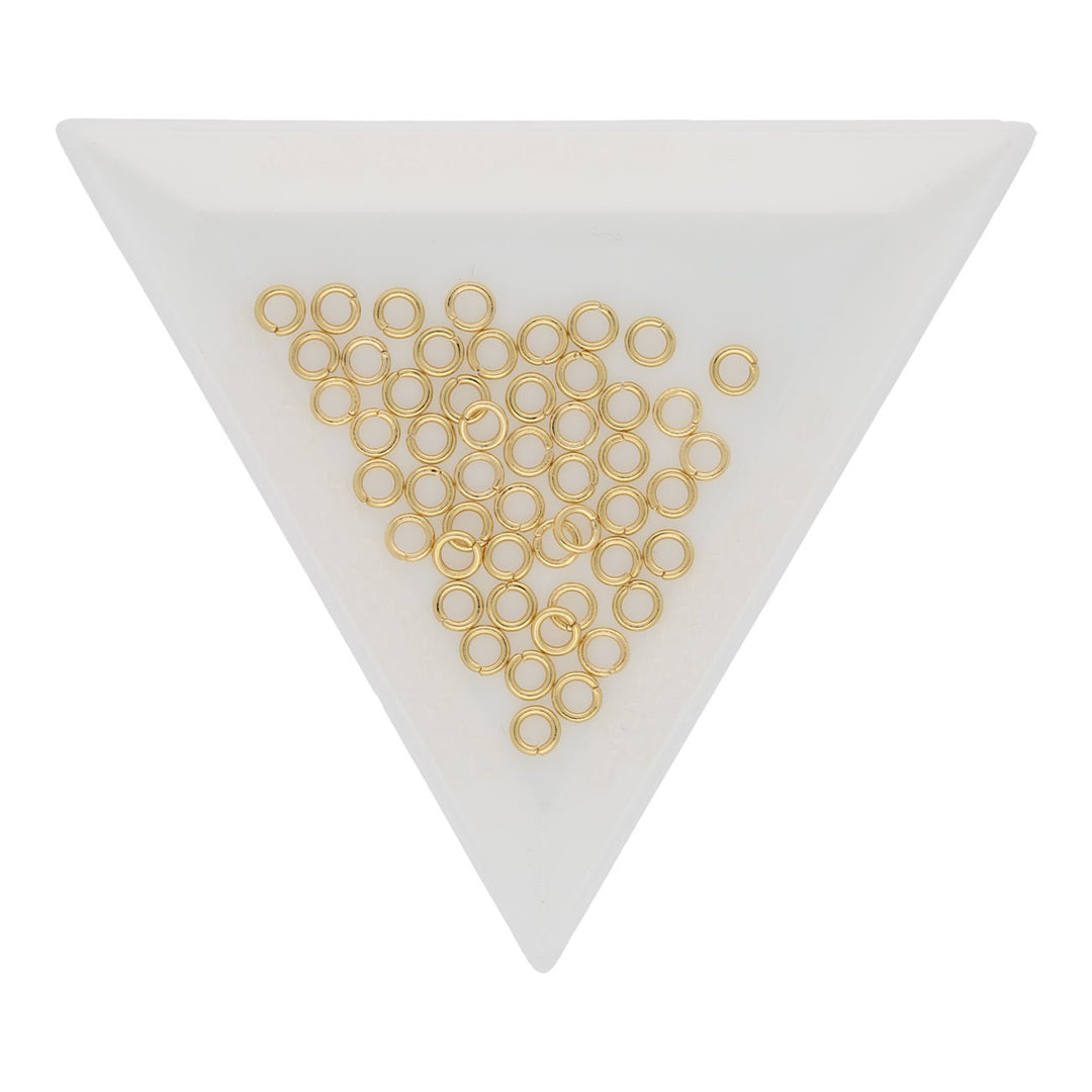 Biegeringe 4 mm – Edelstahl - Goldfarbig - PerlineBeads