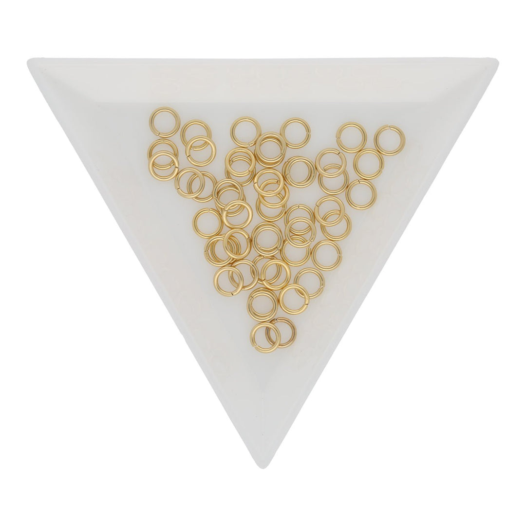 Biegeringe 5 mm – Edelstahl - Goldfarbig - PerlineBeads