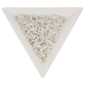 Biegeringe oval 6 x 8 mm – Versilbert - PerlineBeads