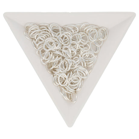 Biegeringe oval 6 x 8 mm – Versilbert - PerlineBeads