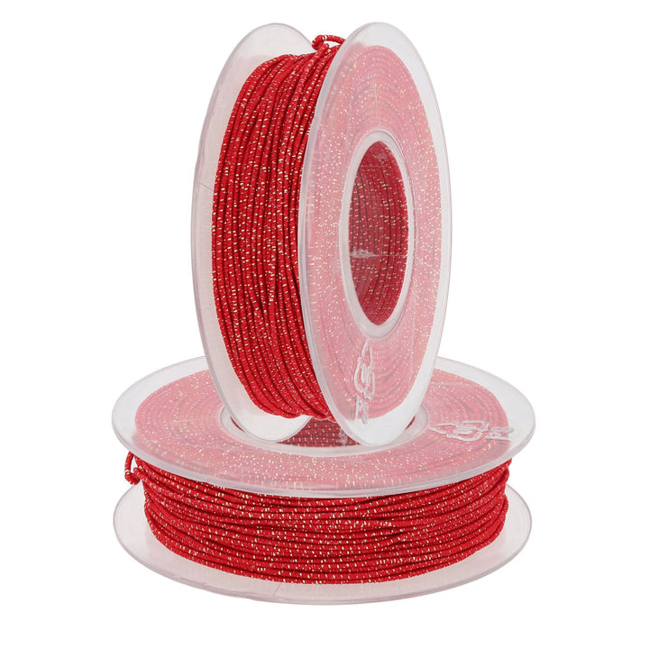 Blissino elastico Stretchgarn - Rot / Gold (659/O) - PerlineBeads