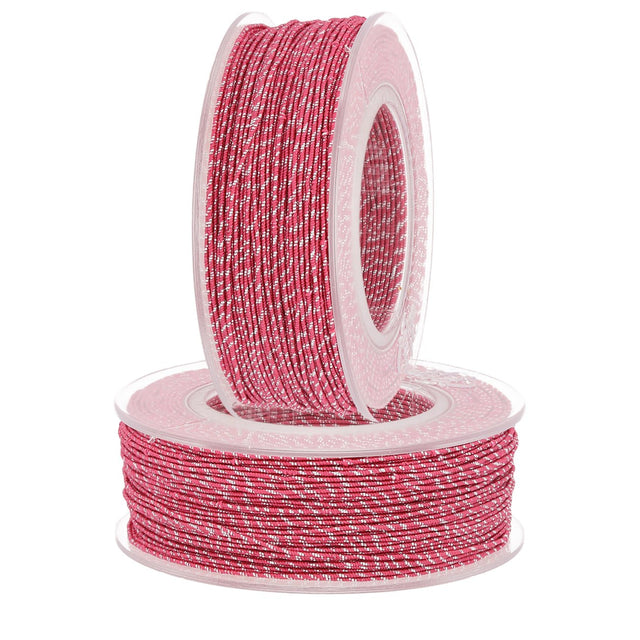 Blissino Schmuckgarn - Dunkelrosa / Silber (355/A) - PerlineBeads