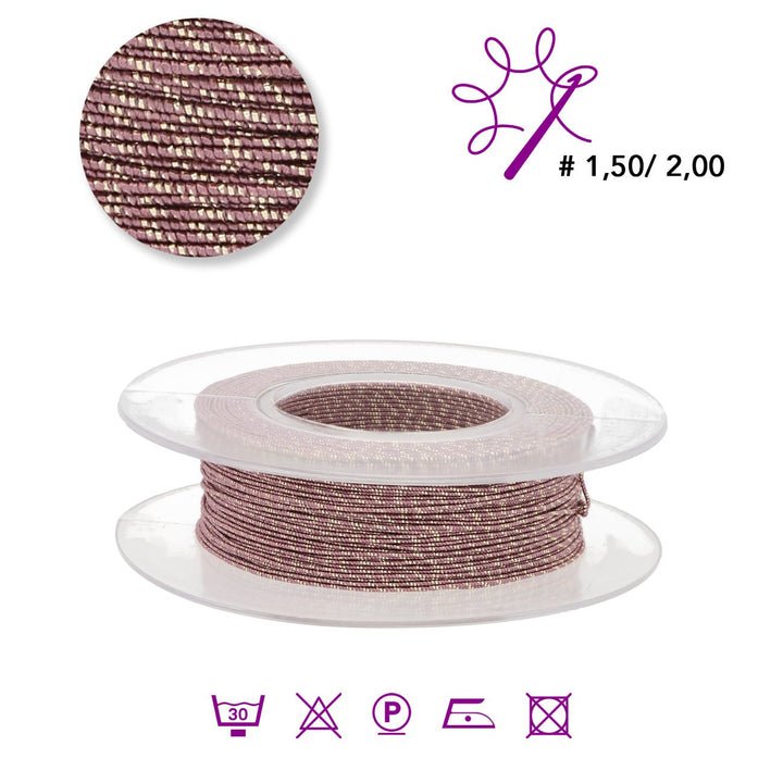 Blissino Schmuckgarn - Violett antik / Gold (452/O) - PerlineBeads