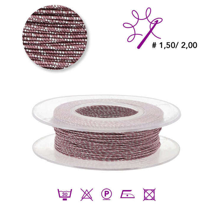 Blissino Schmuckgarn - Violett antik / Silber (452/A) - PerlineBeads