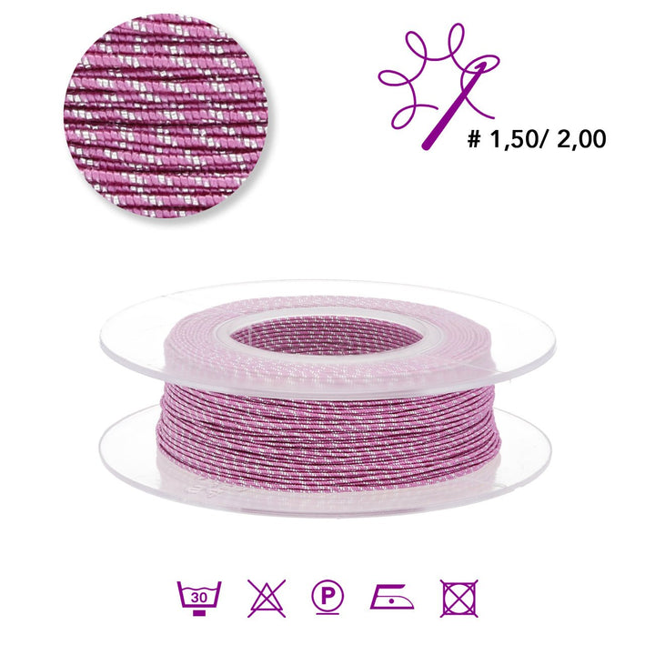 Blissino Schmuckgarn - Violett / Silber (2408/A) - PerlineBeads