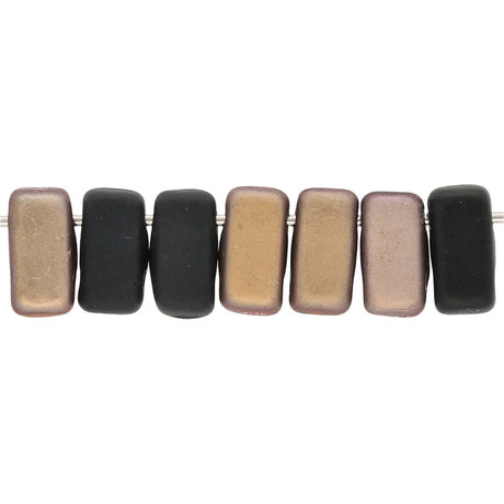 Bricks CzechMates 6x3 mm - Matte Apollo Jet - PerlineBeads