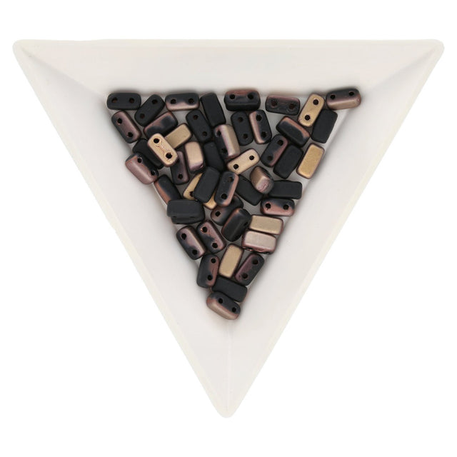 Bricks CzechMates 6x3 mm - Matte Apollo Jet - PerlineBeads