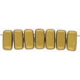 Bricks CzechMates 6x3 mm - Matte Metallic Aztec Gold - PerlineBeads