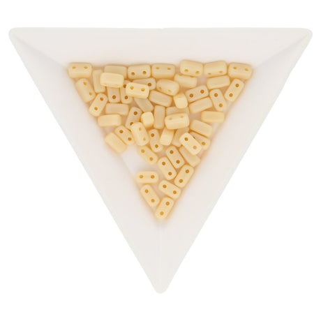Bricks CzechMates 6x3 mm - Opaque Light Beige - PerlineBeads