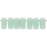 Bricks CzechMates 6x3 mm - Opaque Pale Jade - PerlineBeads