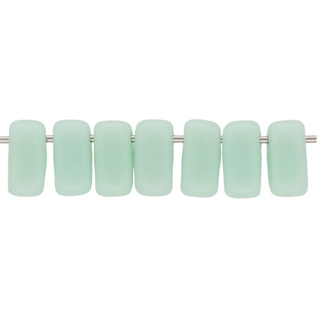Bricks CzechMates 6x3 mm - Opaque Pale Jade - PerlineBeads