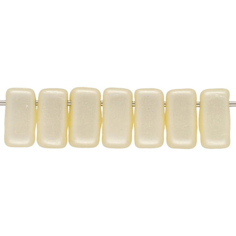 Bricks CzechMates 6x3 mm - Pearl Coat Cream - PerlineBeads