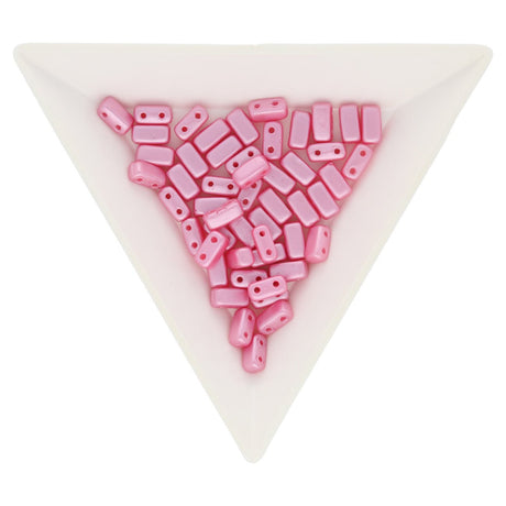 Bricks CzechMates 6x3 mm - Pearl Coat Flamingo - PerlineBeads
