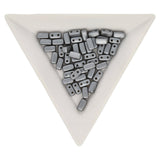 Bricks CzechMates 6x3 mm - Pearl Coat Silver - PerlineBeads