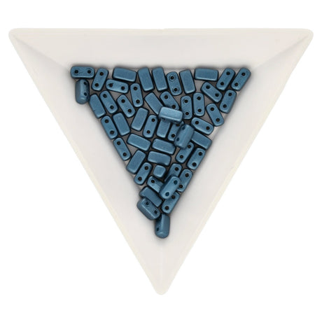 Bricks CzechMates 6x3 mm - Pearl Coat Steel Blue - PerlineBeads