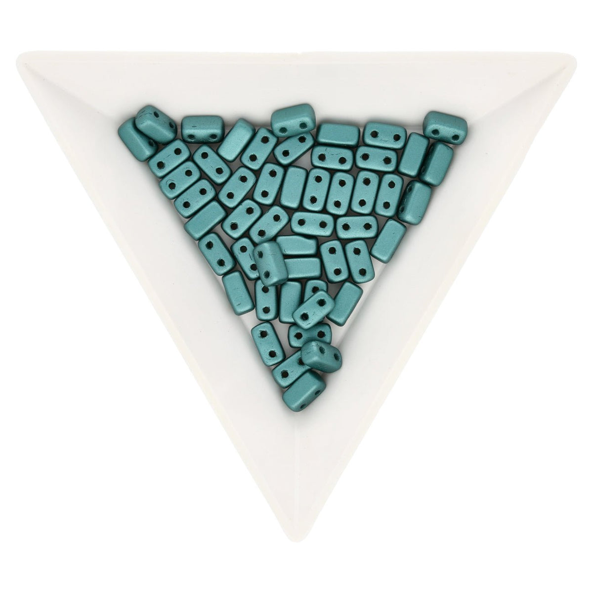 Bricks CzechMates 6x3 mm - Pearl Coat Teal - PerlineBeads