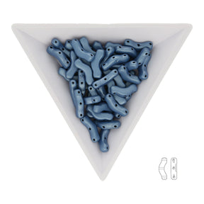 Bridge 3x12 mm – Jet Suede Blue - PerlineBeads