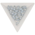 Briolettes Glasperlen mit seitlichem Loch 12x6 mm - Light Grey - PerlineBeads