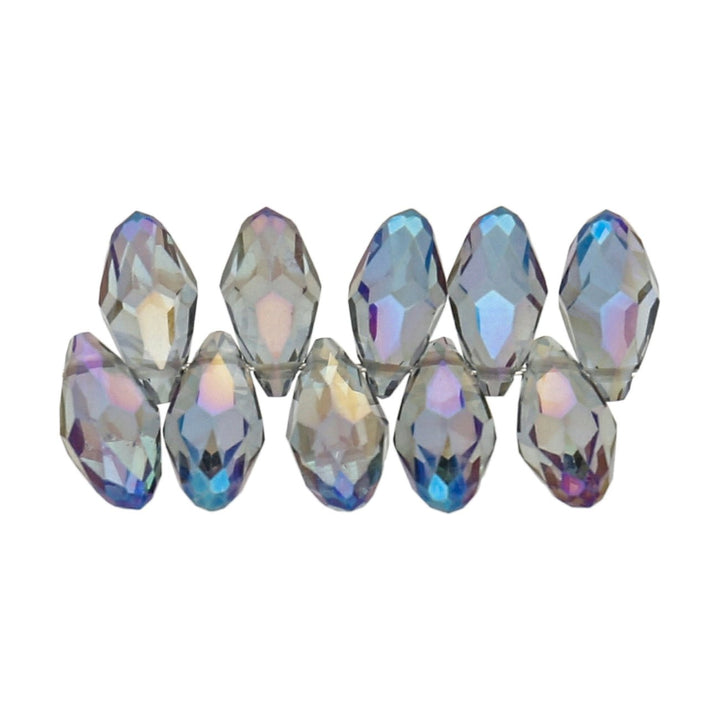 Briolettes Glasperlen mit seitlichem Loch 12x6 mm - Violet - PerlineBeads