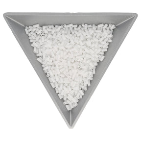 Bugle 3 mm – Opaque White - PerlineBeads