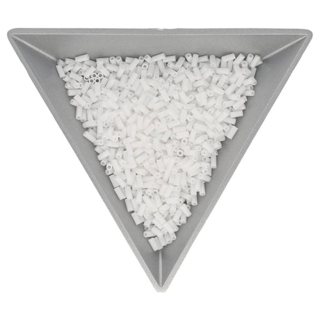 Bugle 3 mm – Opaque White - PerlineBeads