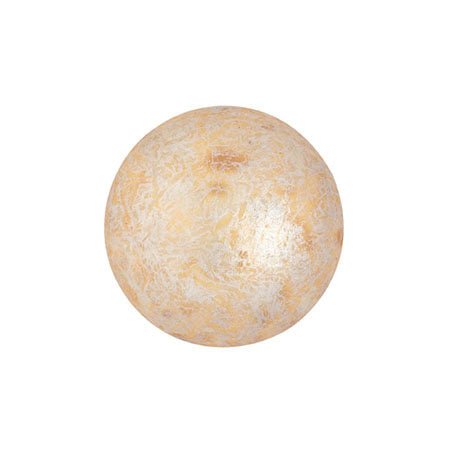 Cabochon par Puca® - 14 mm - Opaque Ivory Spotted (2 Stk.) - PerlineBeads