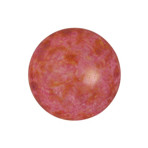 Cabochon par Puca® - 18 mm - Opaque Rose Spotted - PerlineBeads