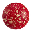 Cabochon par Puca - 25 mm - Opaque Coral Red Splash - PerlineBeads