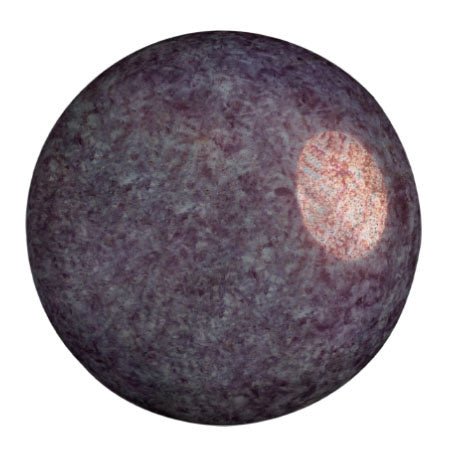 Cabochon par Puca® - 25 mm - Opaque Mix Amethyst/Gold Ceramic Look - PerlineBeads
