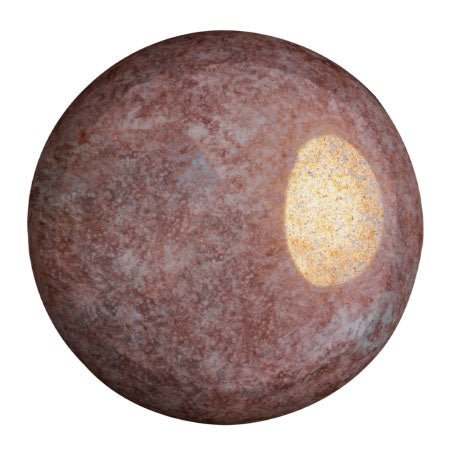 Cabochon par Puca® - 25 mm - Opaque Mix Violet/Gold Ceramic Look - PerlineBeads