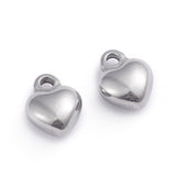 Charm-Anhänger Herz - Edelstahl - PerlineBeads