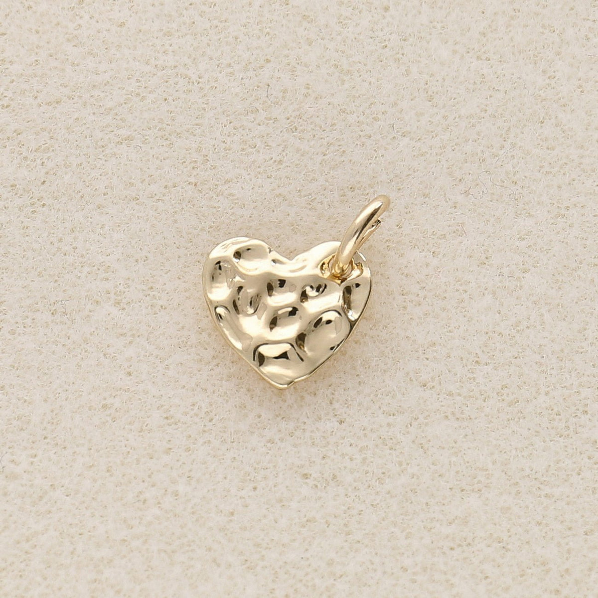 Charm-Anhänger Herz (gehämmert) - PerlineBeads